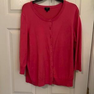 Talbots Rose Button-Up Sweater 2X